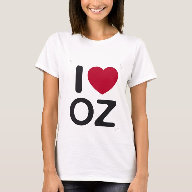 T-shirt J'aime des femmes d'once (Devant)