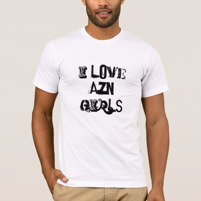 T-SHIRT J'AIME DES FILLES D'AZN (Devant)