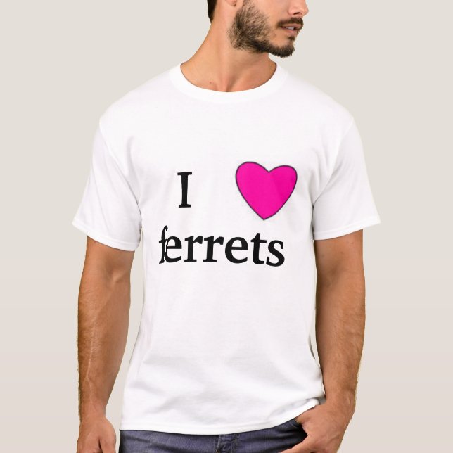 T-shirt j'aime des furets (Devant)