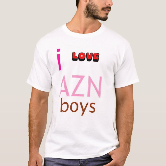 T-shirt J'aime des garçons d'azn (Devant)