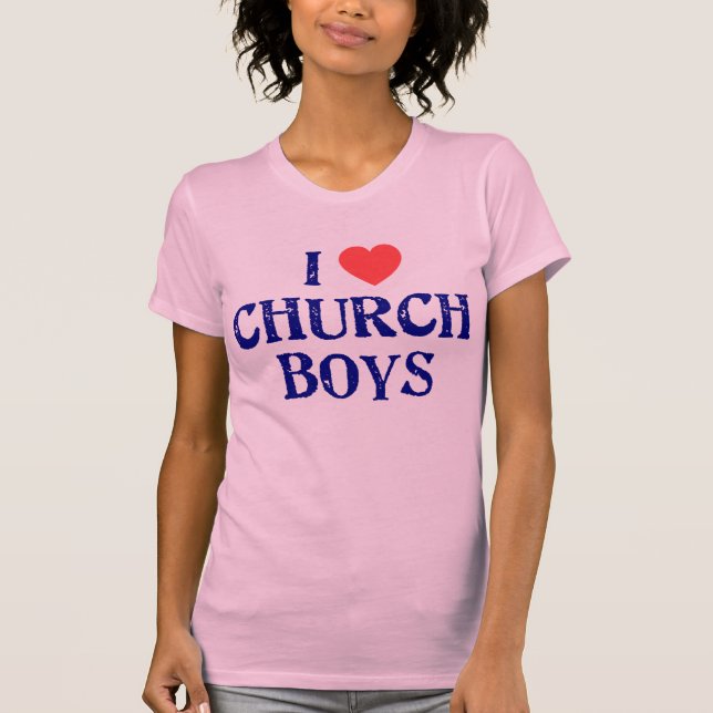 T-shirt J'aime des garçons d'église (Devant)
