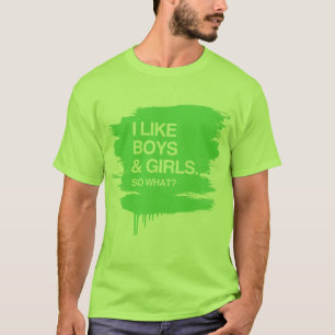 T-SHIRT J'AIME DES GARÇONS ET DES FILLES AINSI CE QUI