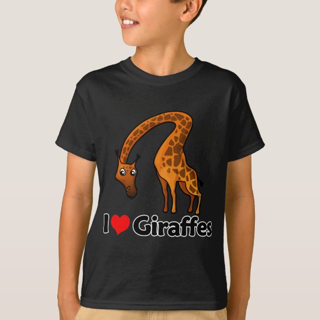 T-shirt J'aime des girafes (Devant)