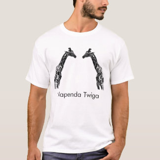 T-shirt J'aime des girafes (le twiga de napenda)