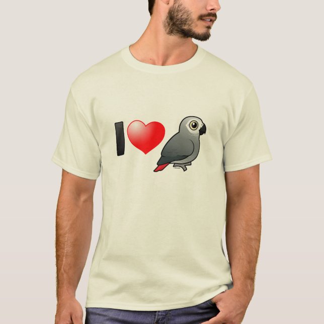 T-shirt J'aime des gris de l'Afrique (Devant)