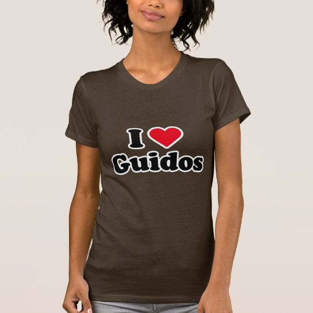 T-shirt J'aime des guidos (Devant)
