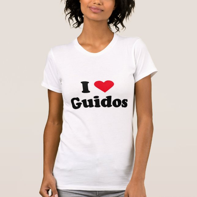 T-shirt J'aime des guidos (Devant)