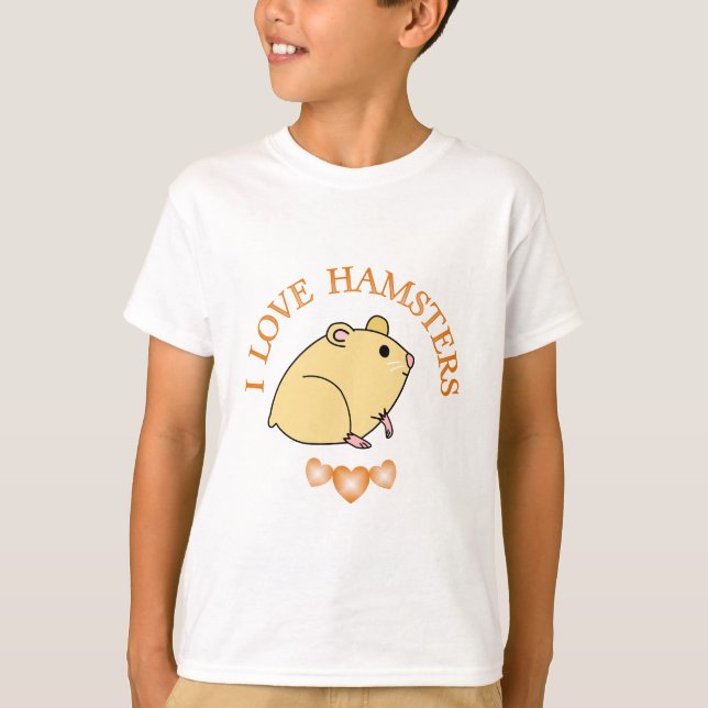T-shirt J'aime des hamsters (Devant)