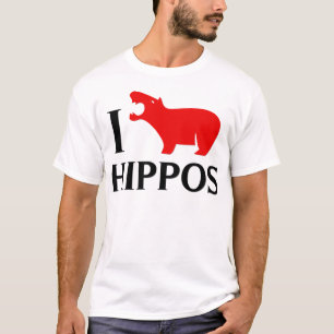 T-shirt J'aime des hippopotames