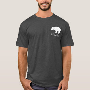 T-shirt J'aime des hippopotames de bébé