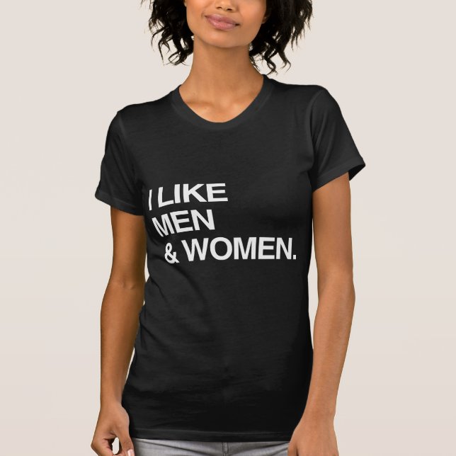 T-SHIRT J'AIME DES HOMMES ET DES FEMMES (Devant)