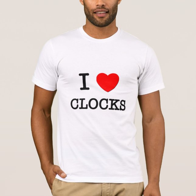 T-SHIRT J'AIME DES HORLOGES (Devant)