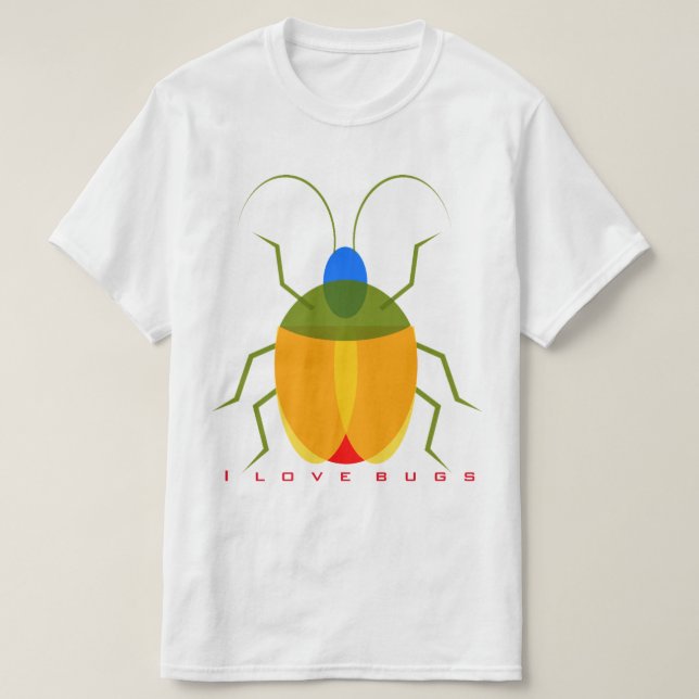 T-shirt J'aime des insectes (Design devant)