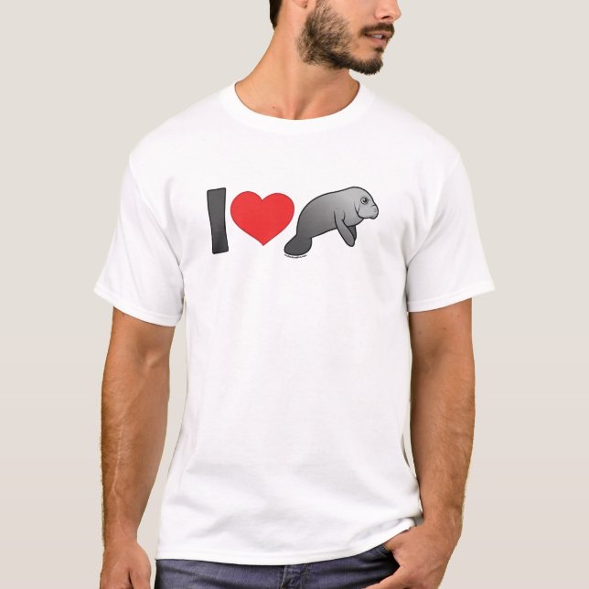 T-shirt J'aime des lamantins (Devant)