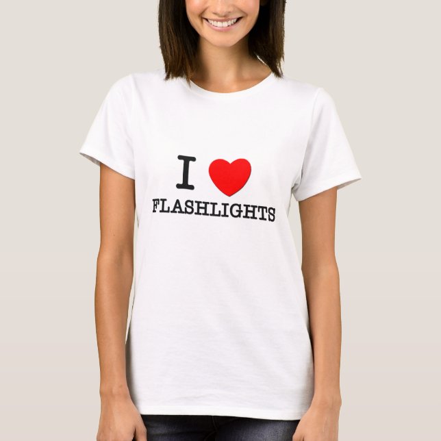 T-shirt J'aime des lampes-torches (Devant)