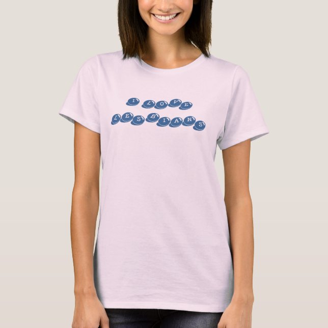 T-SHIRT J'AIME DES LESBIENNES (Devant)