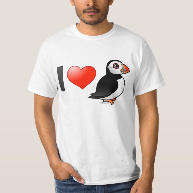 T-shirt J'aime des macareux (Devant)