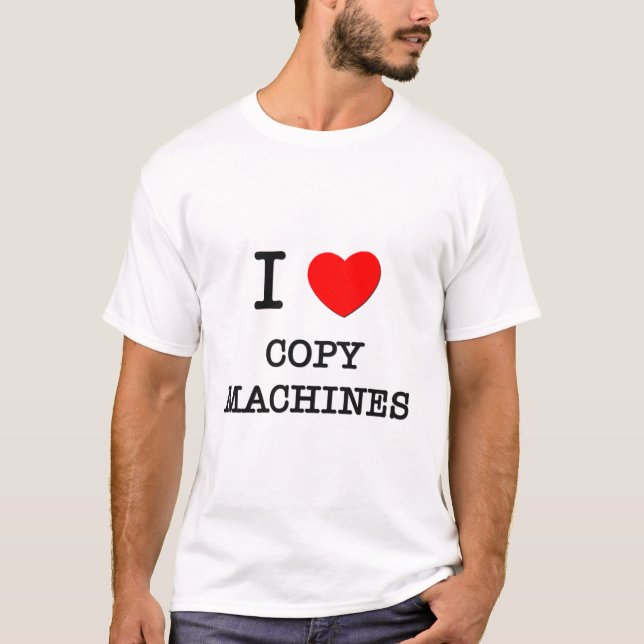 T-shirt J'aime des machines de copie (Devant)