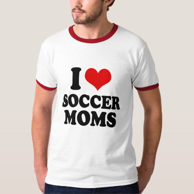T-shirt J'aime des mamans du football d'amour (Devant)