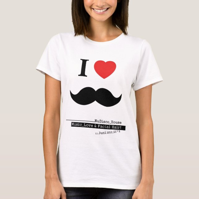 T-SHIRT J'AIME DES MOUSTACHES (Devant)