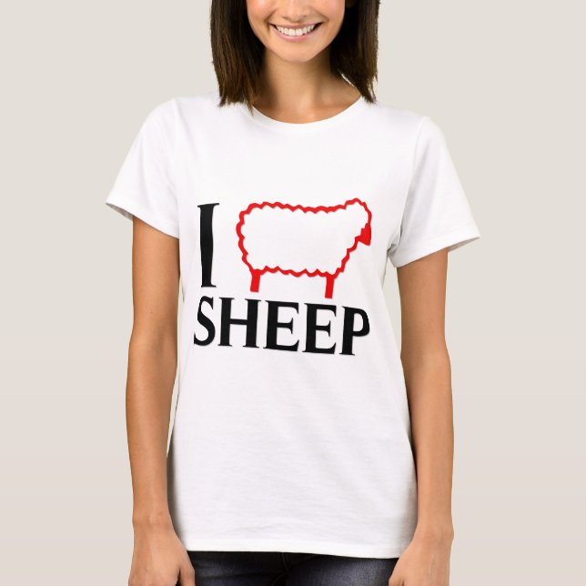 T-shirt J'aime des moutons (Devant)