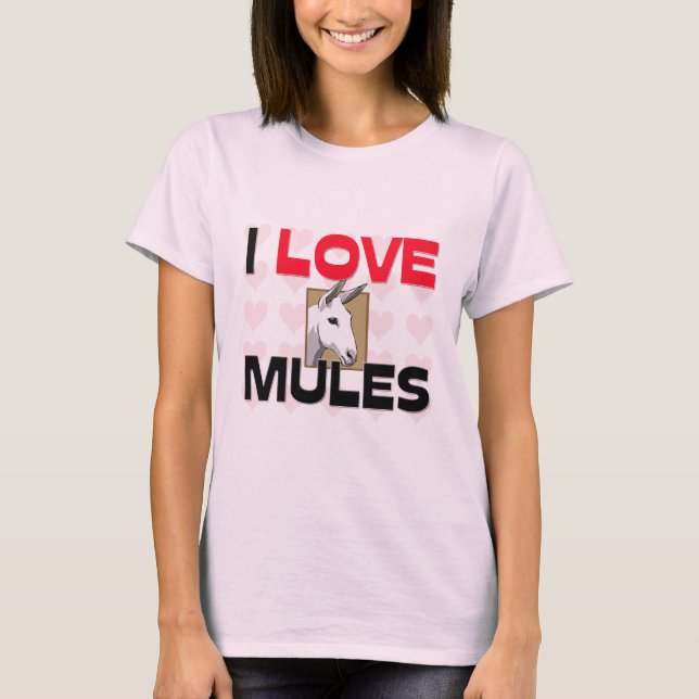 T-shirt J'aime des mules (Devant)