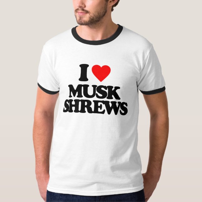 T-SHIRT J'AIME DES MUSARAIGNES DE MUSC (Devant)