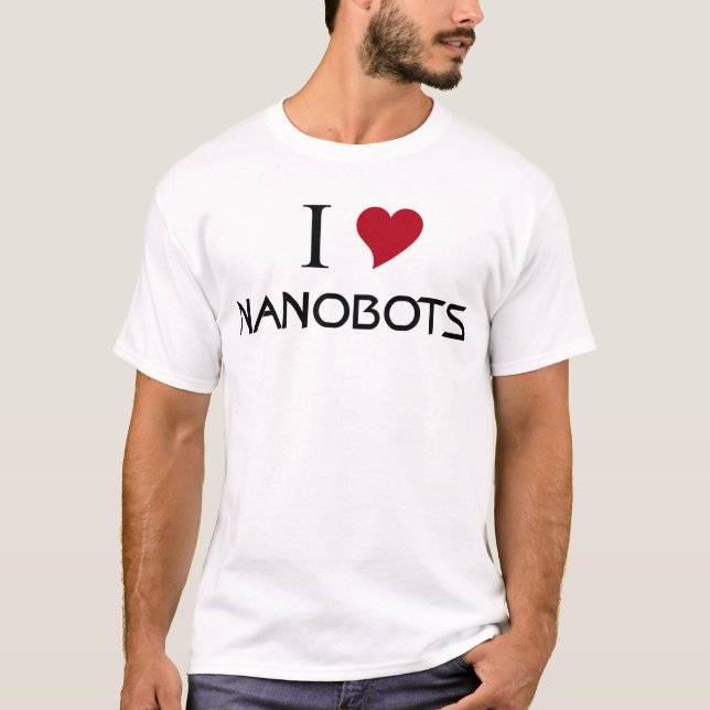 T-shirt j'aime des nanobots (Devant)