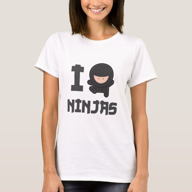 T-shirt J'aime des ninjas (Devant)