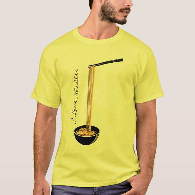 T-shirt J'aime des nouilles (Devant)