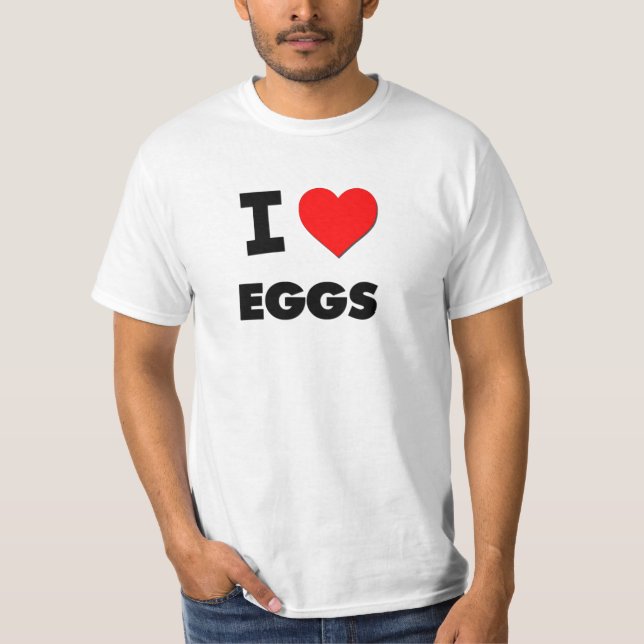 T-shirt J'aime des oeufs (Devant)