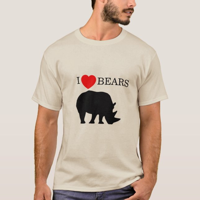 T-shirt J'aime des ours (Devant)
