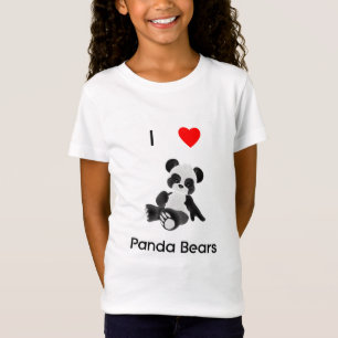 T-Shirt J'aime des ours panda