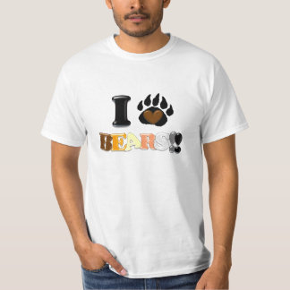 T-shirt J'aime des ours ! ! (Pièce en t de valeur)