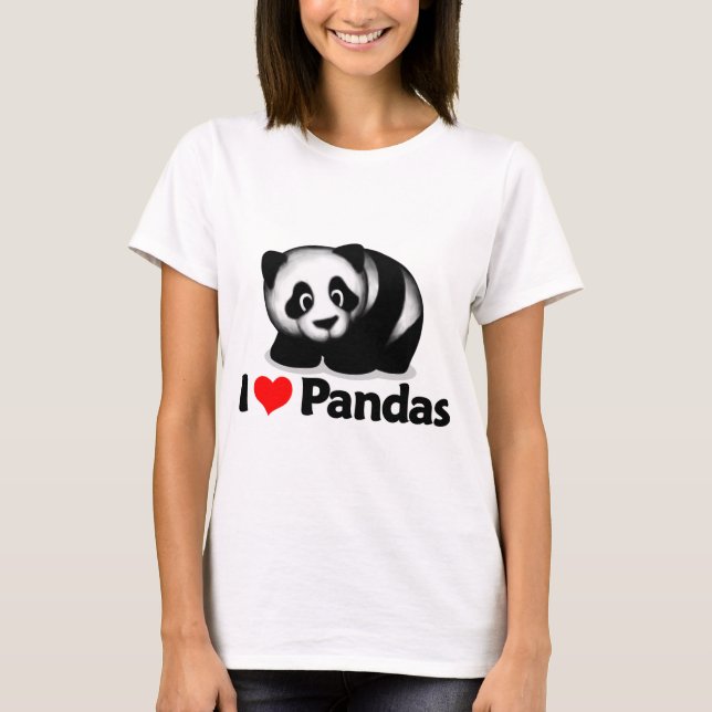 T-shirt J'aime des pandas (Devant)