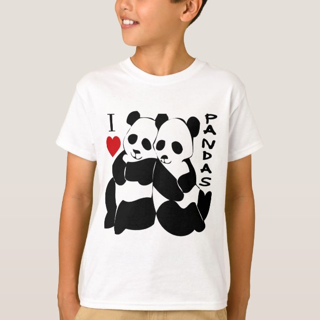 T-shirt J'aime des pandas (Devant)