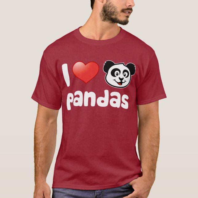 T-shirt J'aime des pandas (Devant)