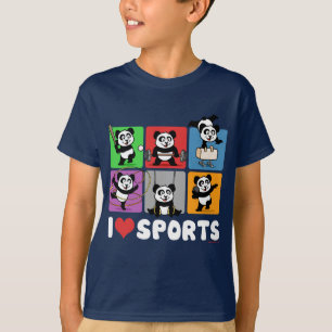 T-shirt J'aime des pandas de sports