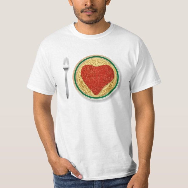 T-shirt J'aime des pâtes (Devant)