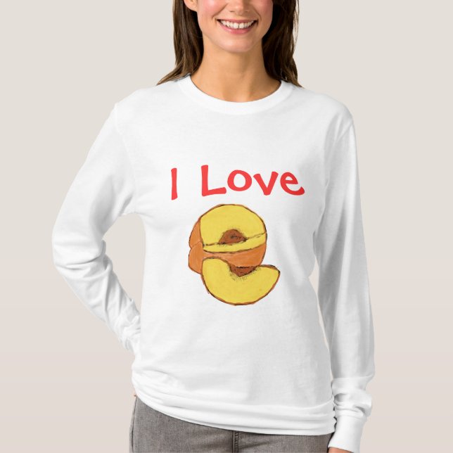 T-shirt J'aime des pêches (Devant)