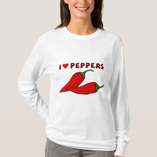 T-shirt J'aime des poivrons (Devant)