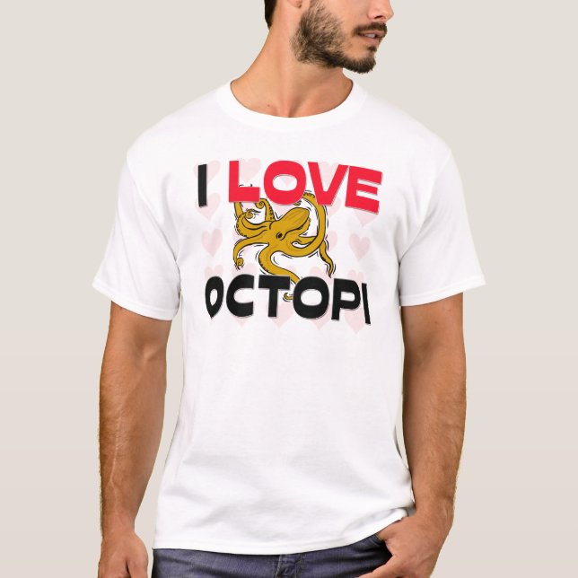 T-shirt J'aime des poulpes (Devant)
