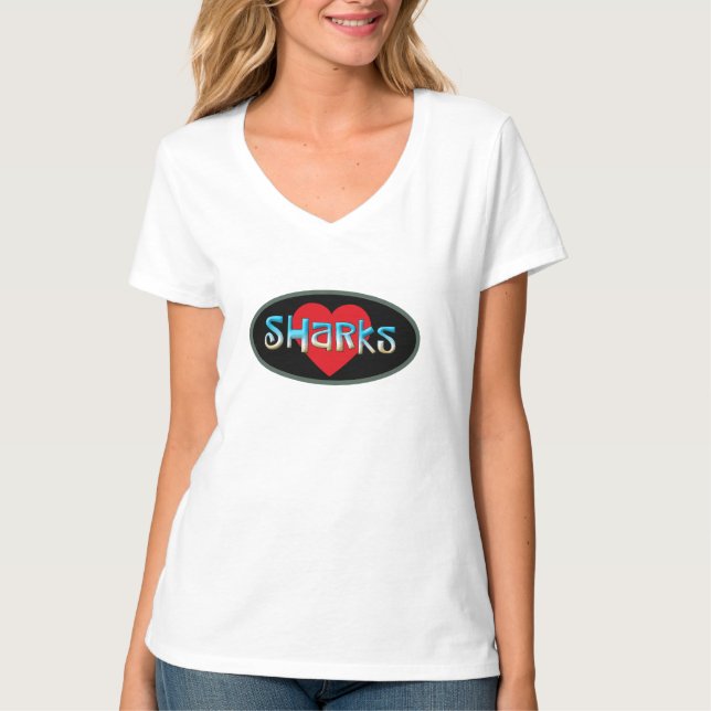 T-shirt J'aime des requins (Devant)