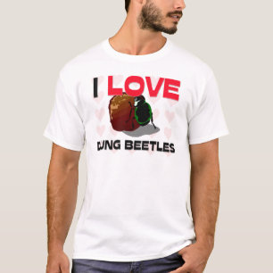 T-shirt J'aime des scarabées de Dung