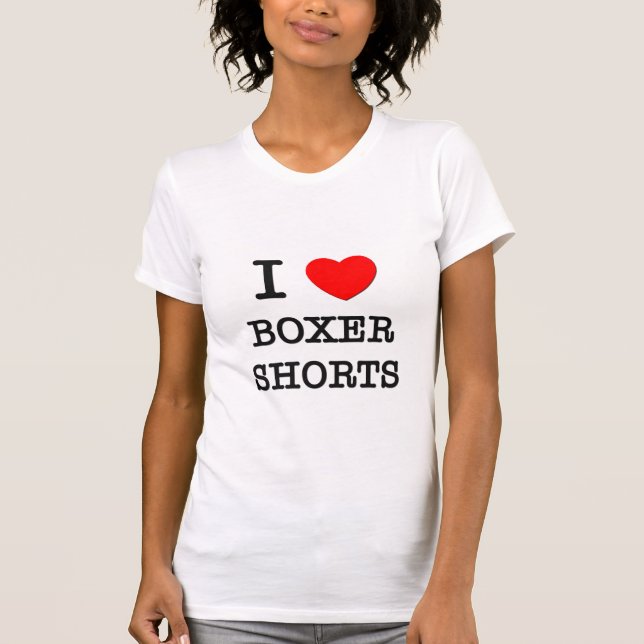 T-shirt J'aime des shorts de boxeur (Devant)