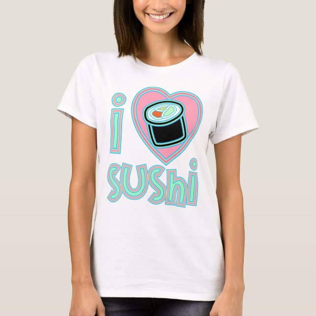 T-shirt J'aime des sushi (Devant)