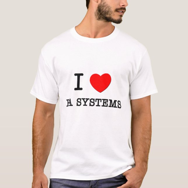 T-shirt J'aime des systèmes de PA (Devant)