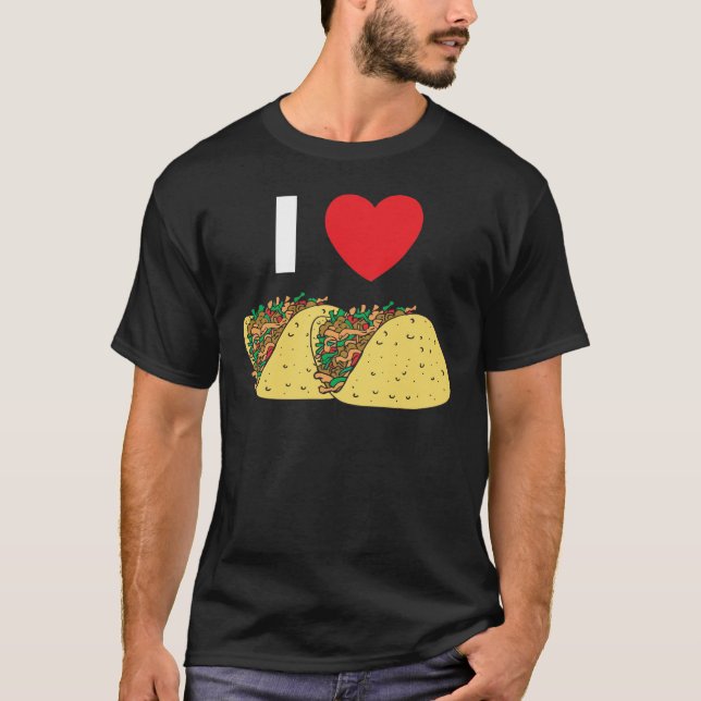 T-shirt J'aime des tacos (Devant)