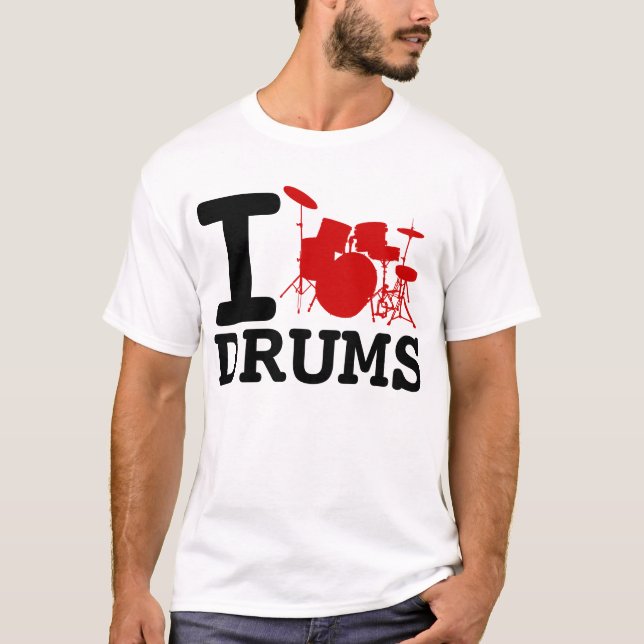 T-SHIRT J'AIME DES TAMBOURS (Devant)