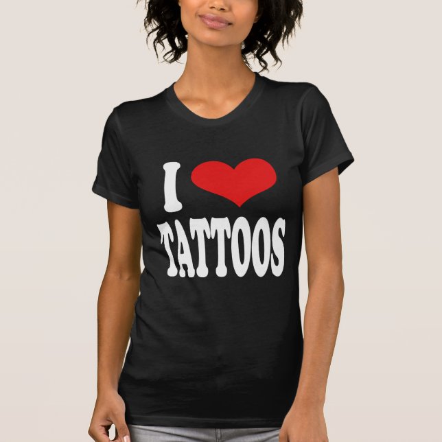 T-shirt J'aime des tatouages (Devant)